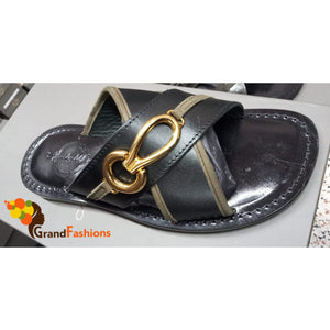King Gamal Italian Leather Luxury Slippers