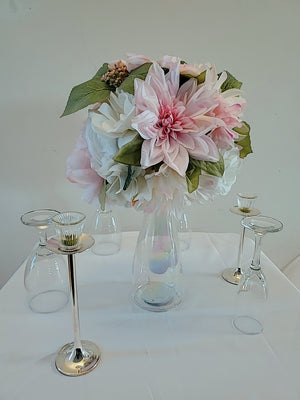 Iridescent Floral Vase Centerpiece