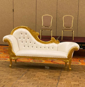 Darlene Victorian Gold and White Luxury Chair
