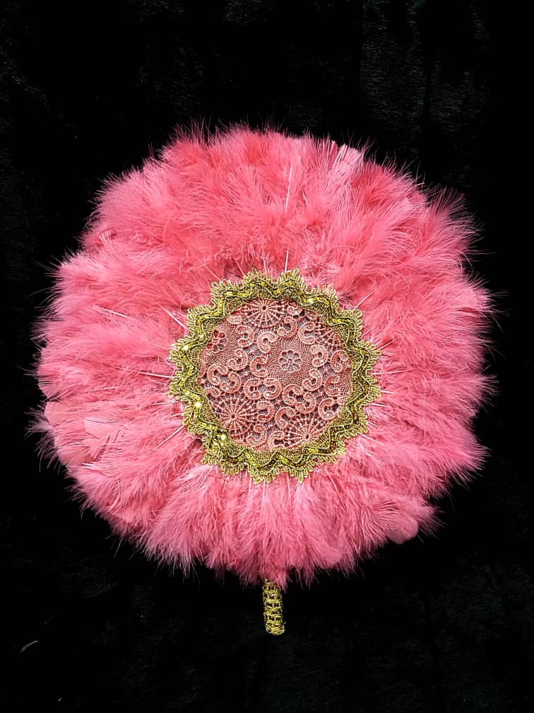Queen Adaobi Handcrafted Hand Fan- Pink