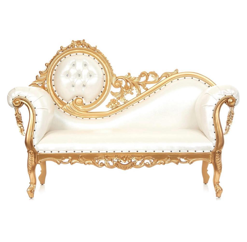 Helena Victorian Gold and White Luxury Chair