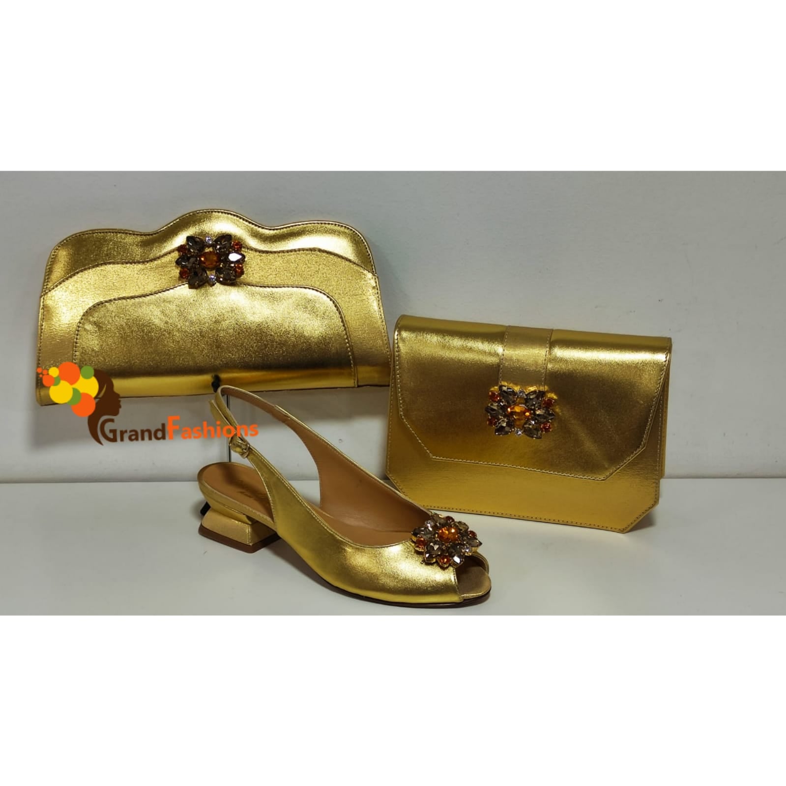 Queen Larry Women's Italian Luxury Shoe and Bag Set