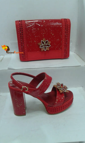 Queen Aneke Women's Italian Luxury Shoe and Bag Set