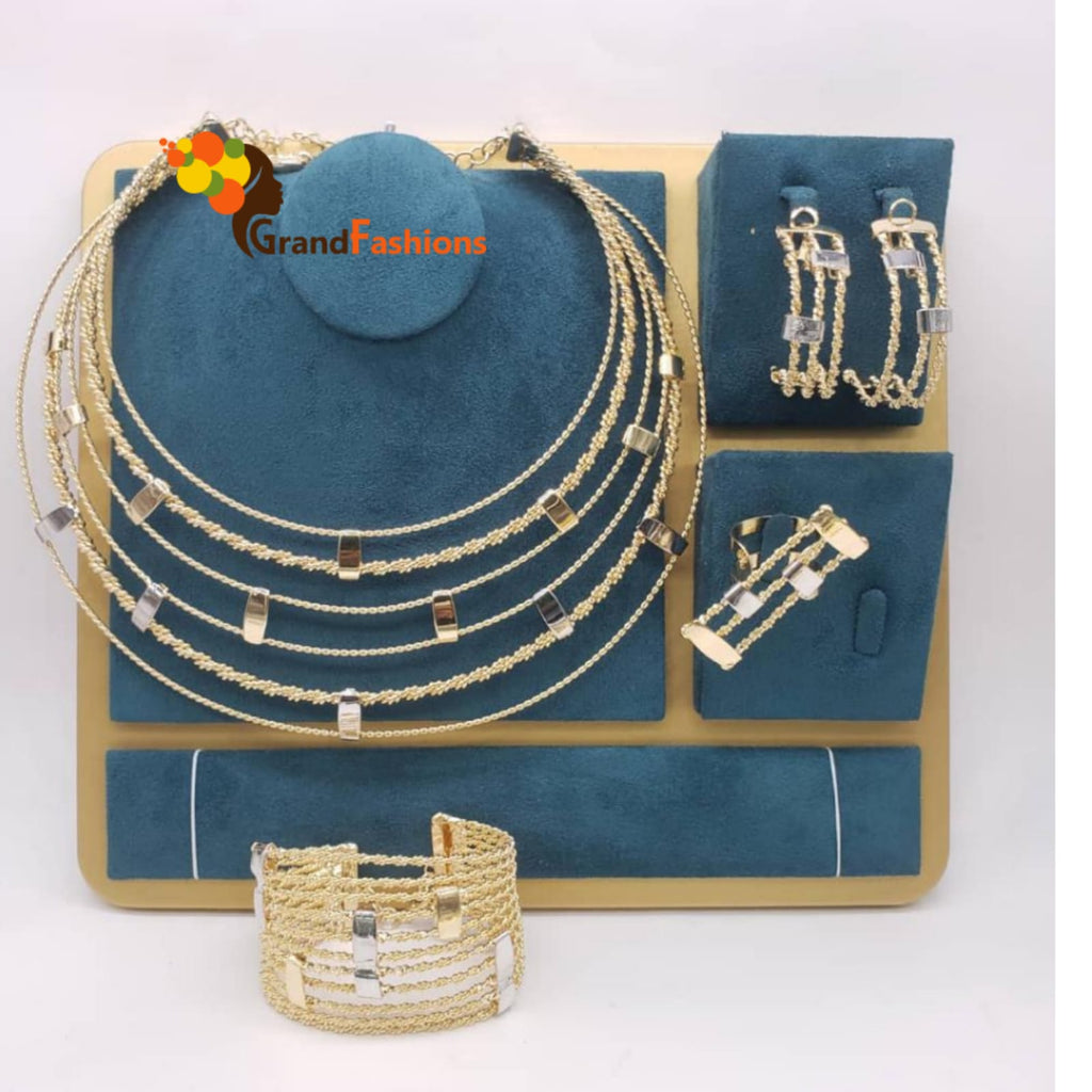 Queen Imani Brazilian Gold Luxury Necklace Set