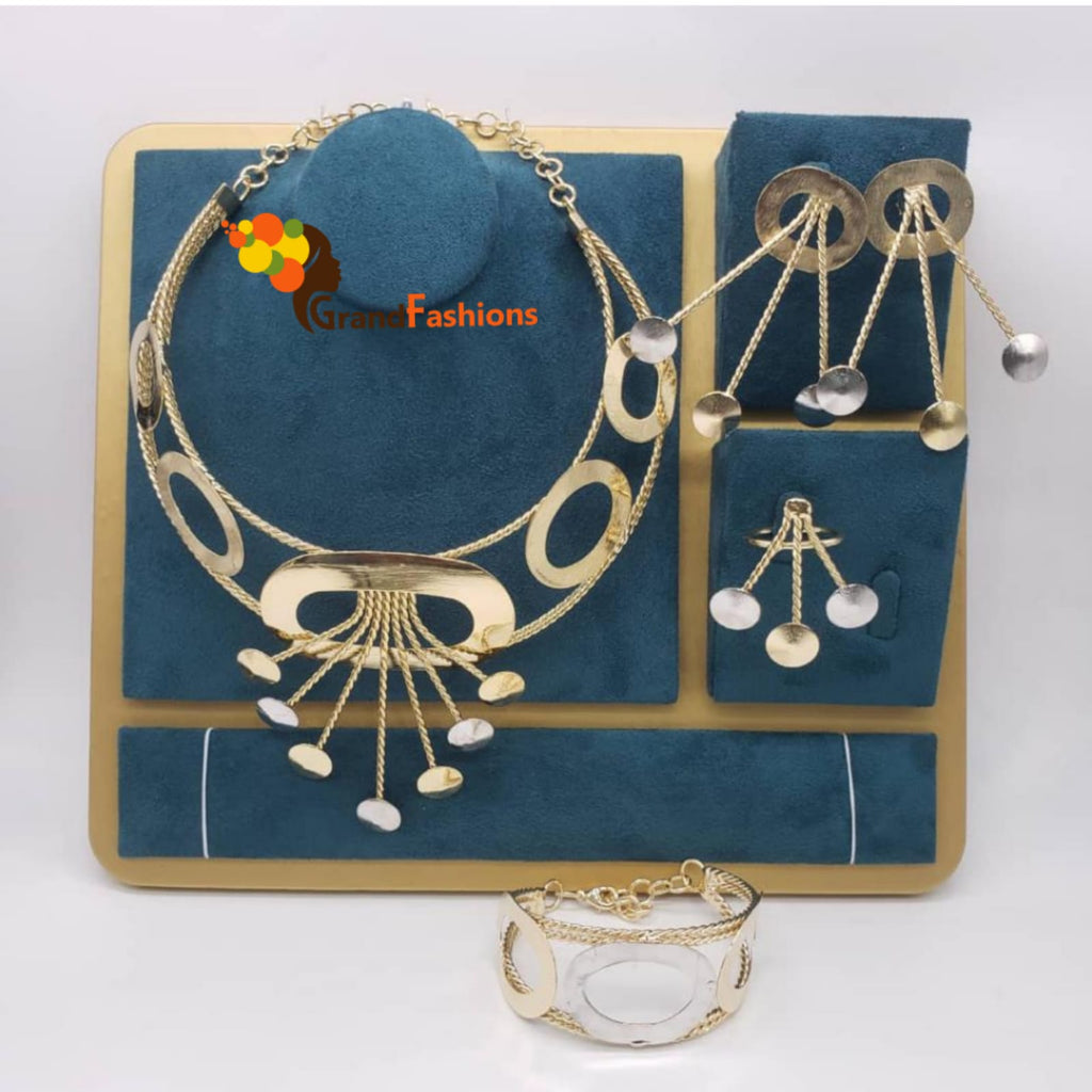 Queen Amina Brazilian Gold Luxury Necklace Set