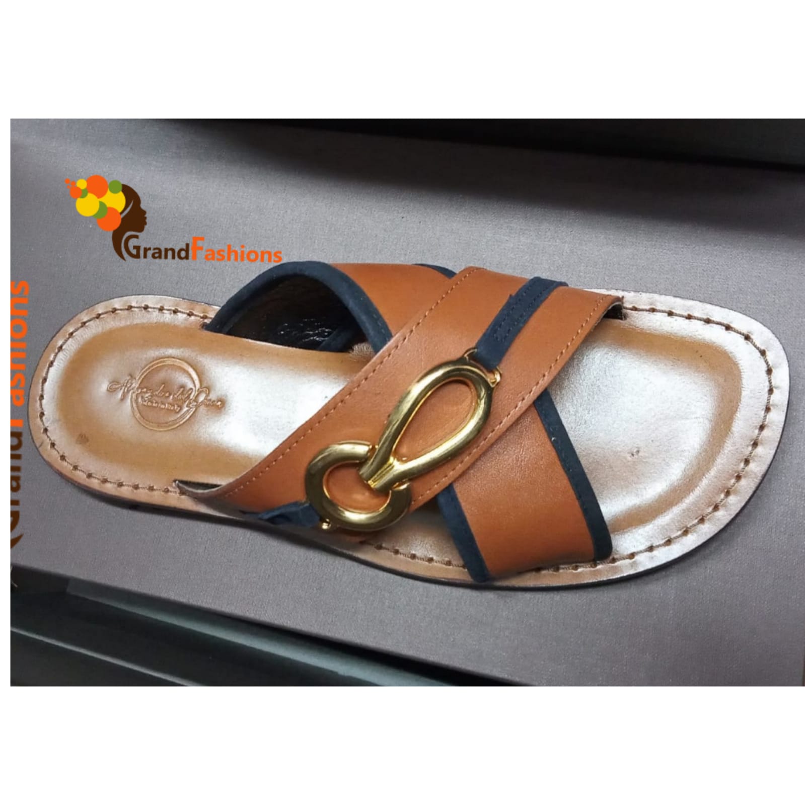 King Gamal Italian Leather Luxury Slippers