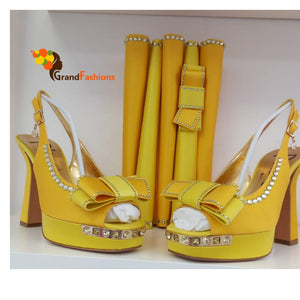 Queen Ameerah Women's Italian Luxury Shoe and Bag Set