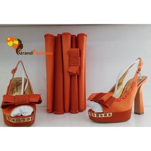 Queen Ameerah Women's Italian Luxury Shoe and Bag Set