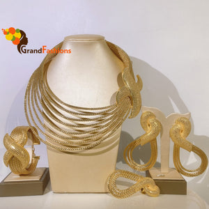 Queen Monica Premium Gold Necklace Set