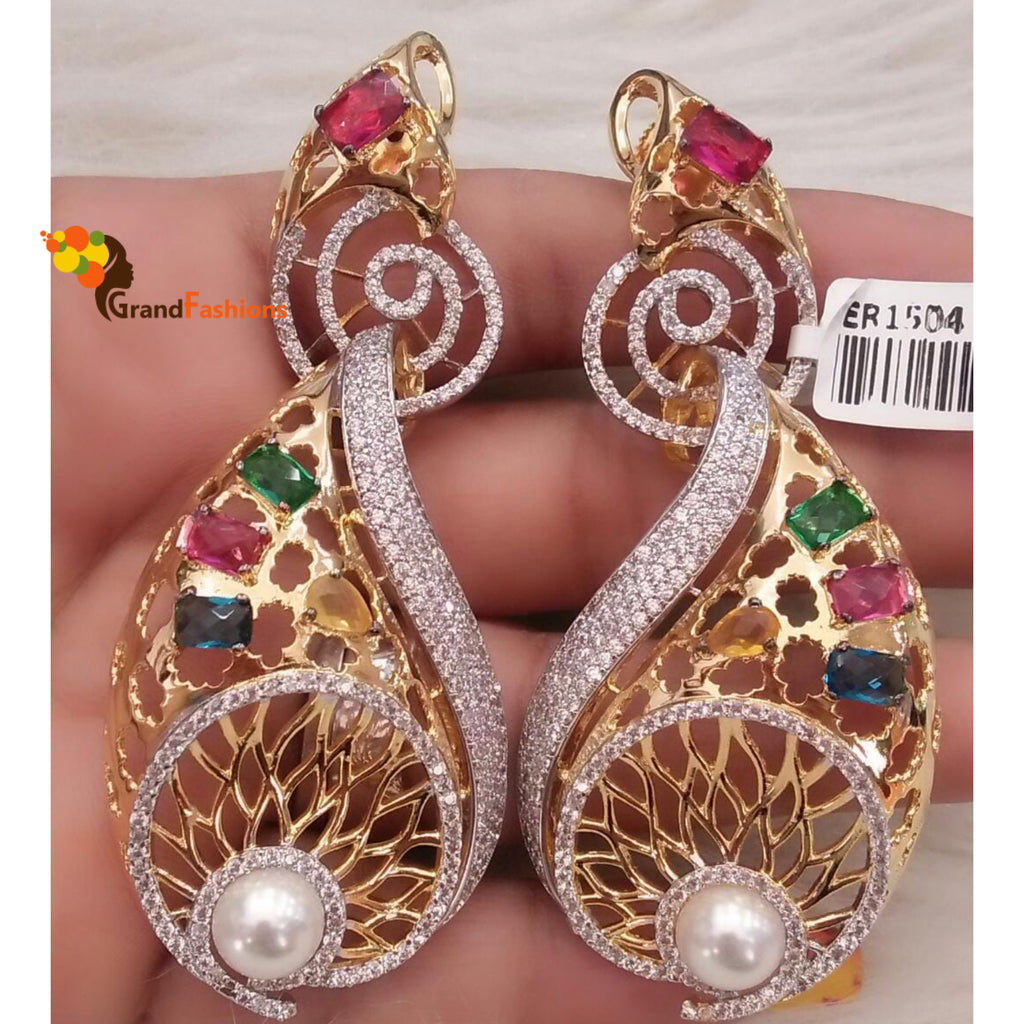 Queen Zoe Gold Gemstone Earrings