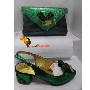 Queen Rina Women's Italian Shoe & Bag Set