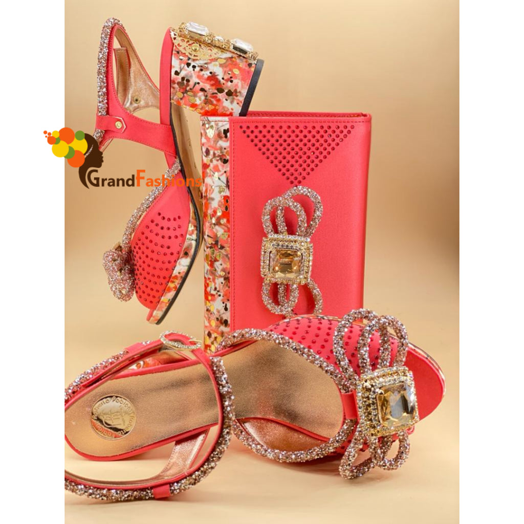 Queen Sophia Women's Italian Luxury Customizable Shoe & Bag Set