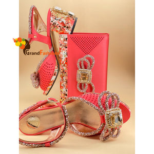 Queen Sophia Women's Italian Luxury Customizable Shoe & Bag Set
