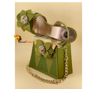 Queen Sage Women's Italian Luxury Shoe & Bag Set