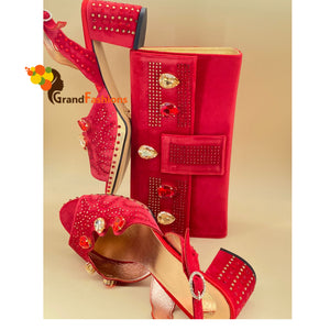 Queen Safia Women's Italian Luxury Customizable Shoe & Bag Set