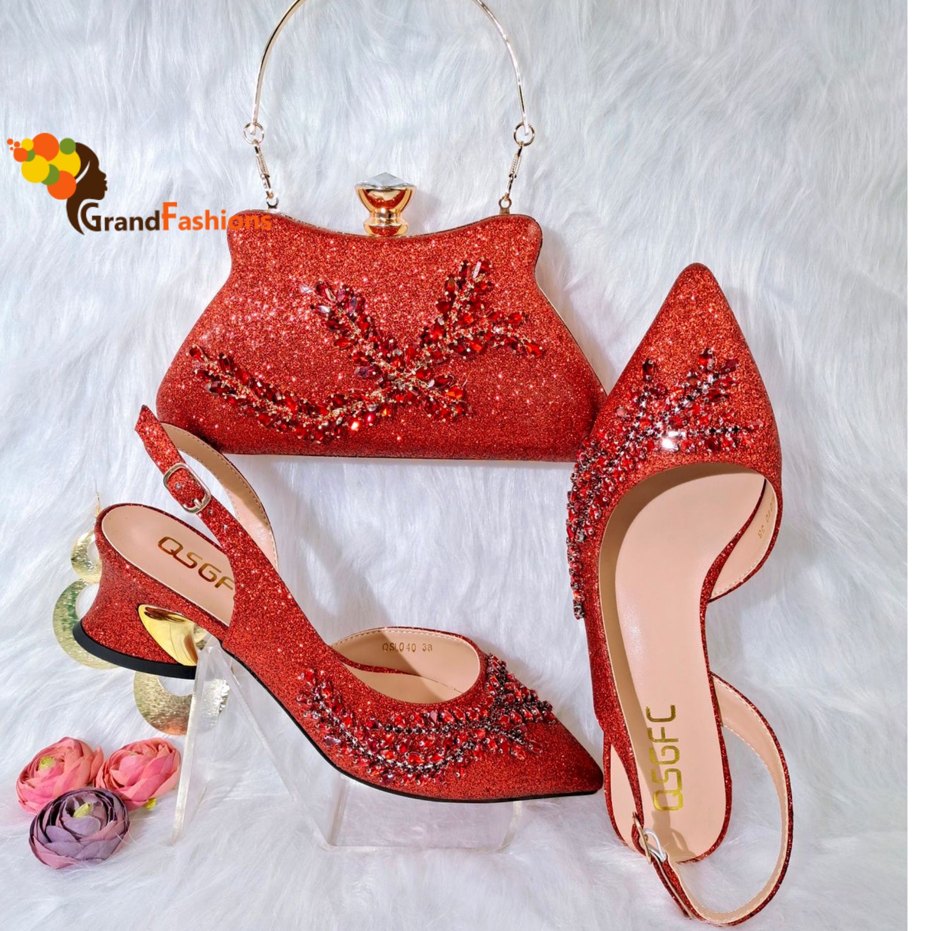 Queen Gina Women's Premium Shoe & Bag Set