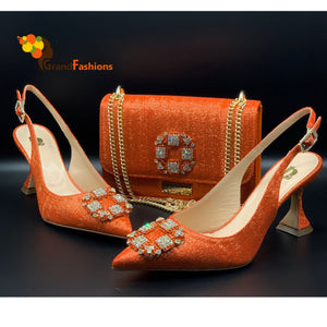 Queen Judy Women's Luxury Shoe & Bag Set