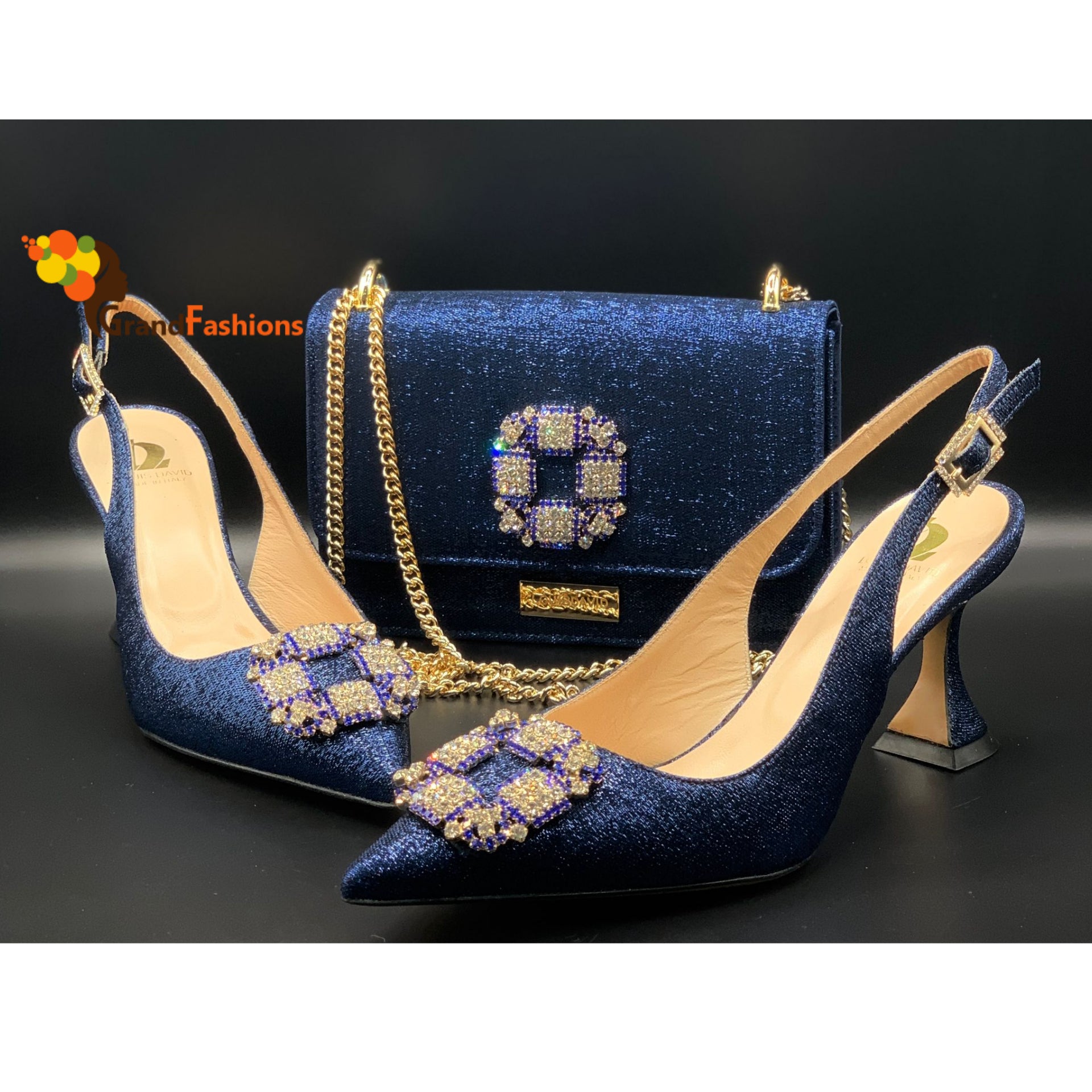 Queen Joy Women's Luxury Shoe & Purse Set