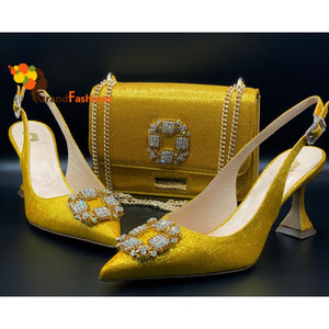 Queen Jasmine Women's Luxury Shoe & Purse Set