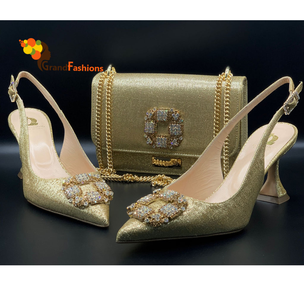 Queen Jean Women's Luxury Shoe & Bag Set