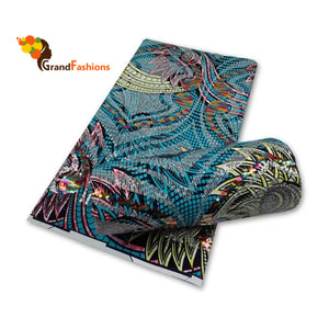 Queen Niyilola Women's African Wax Prints with Embelished Sequence