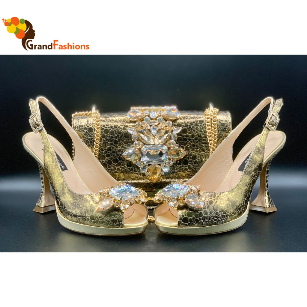 Queen Harmony 1 Womens Luxury Italian Shoe & Purse Set
