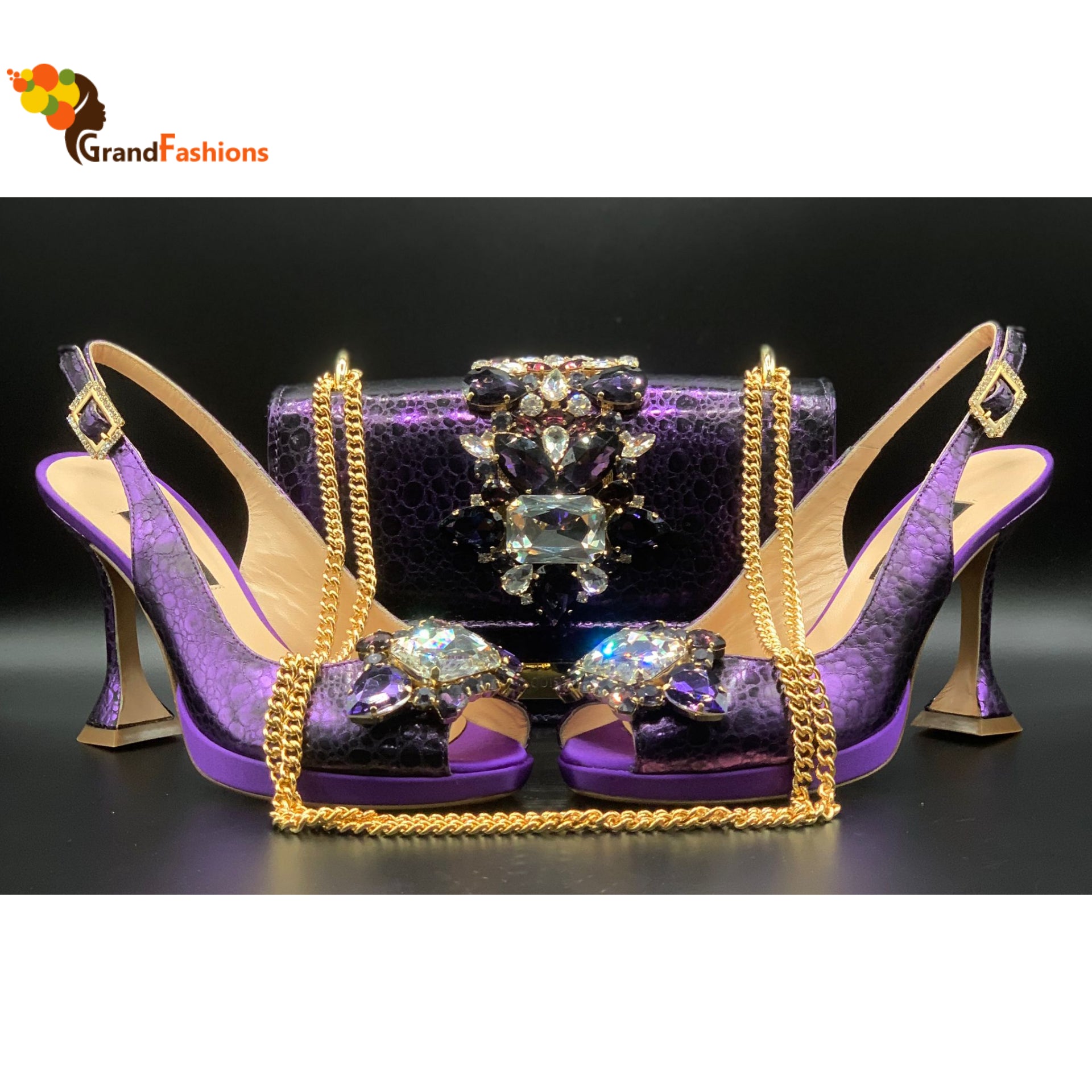 Queen Harmony 1 Womens Luxury Italian Shoe & Purse Set