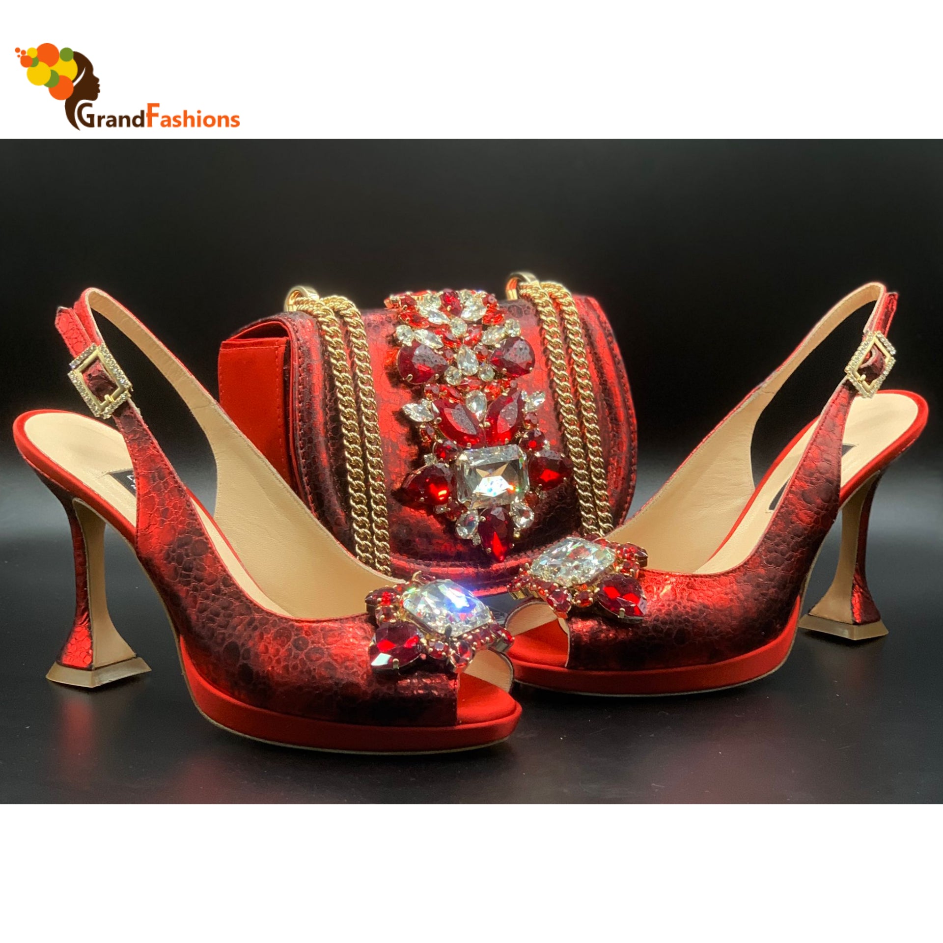 Queen Harmony 2 Womens Italian Luxury Shoe & Purse Set.