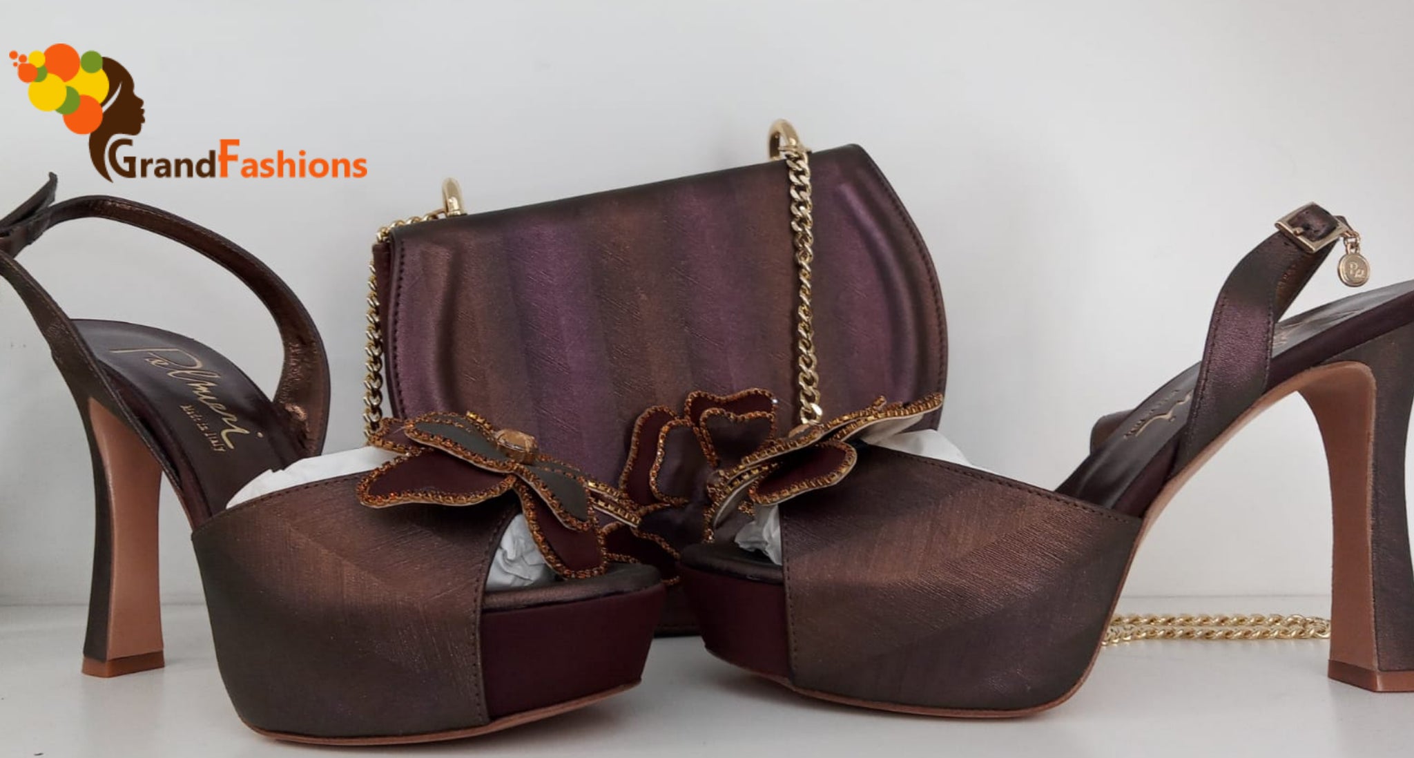 Queen Moris Women's Italian Luxury Shoe & Purse Set.