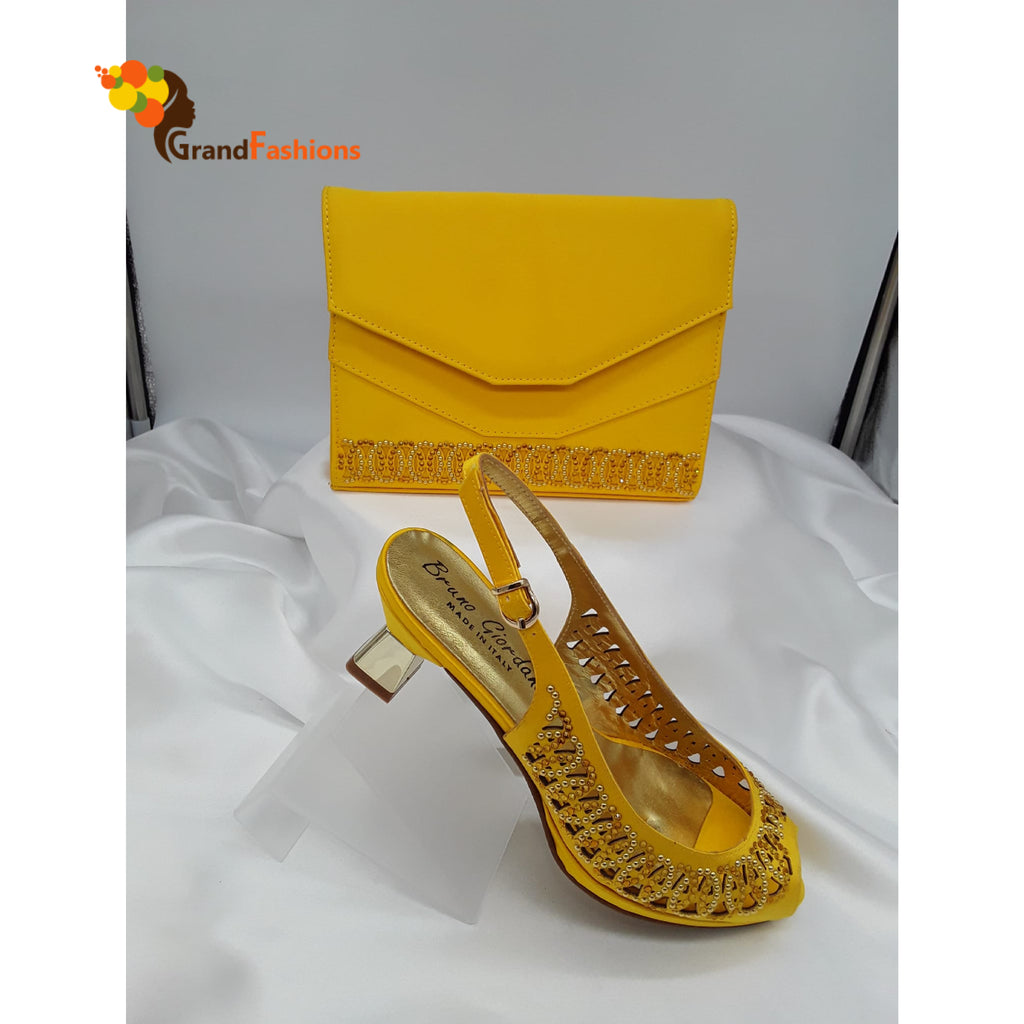 Queen Zahra Women's Perforated Shoe & Bag Set