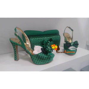 Queen Elisa Womens Italian Luxury Shoe & Bag Set