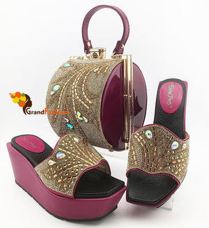 Queen Medina Women's Premium Shoe & Bag Set